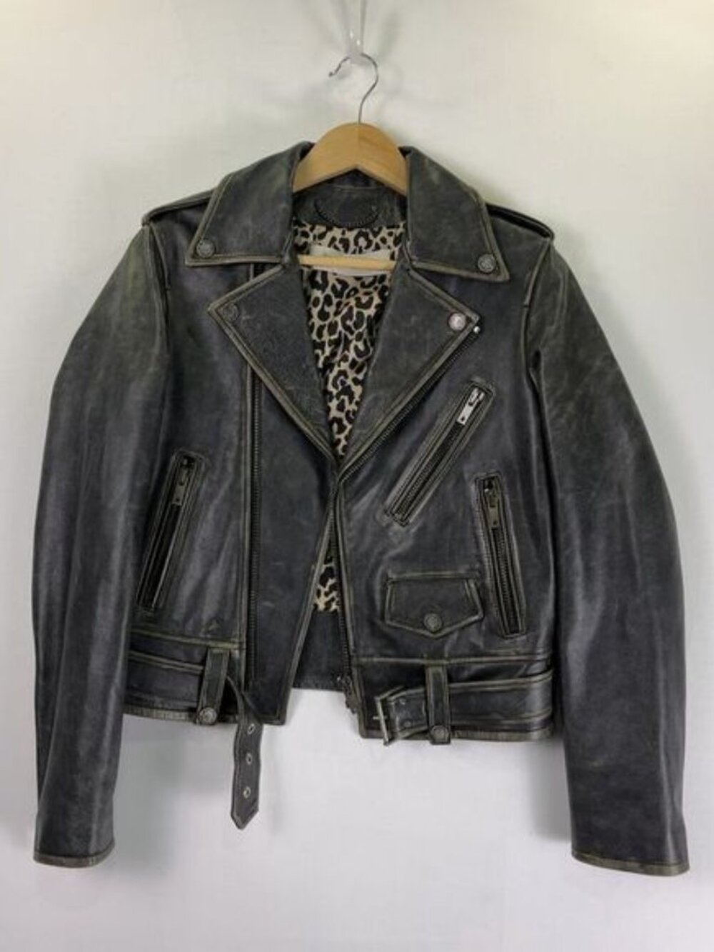 Golden Goose Leather Biker Jacket